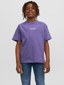 Jack & Jones Nyomott mintás Trikó Ifjúsági -Twilight Purple - 12242827