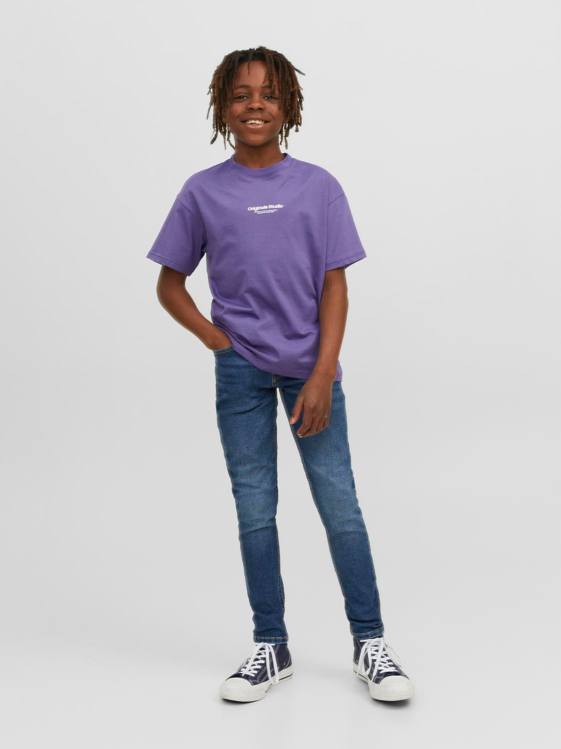 Jack & Jones Printed T-shirt For boys -Twilight Purple - 12242827