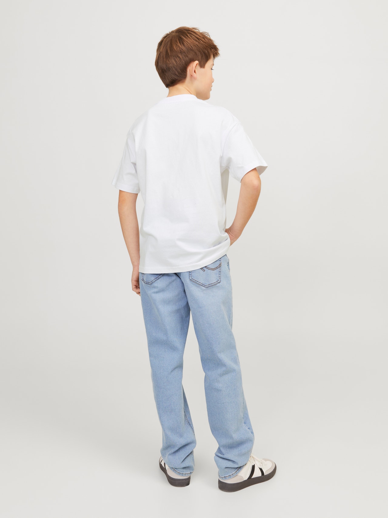 Jack & Jones Nyomott mintás Trikó Ifjúsági -Bright White - 12242827