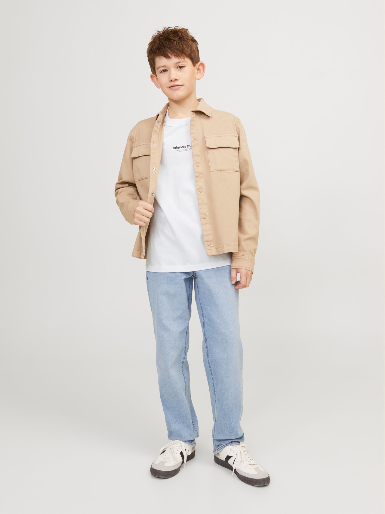 Jack & Jones Nyomott mintás Trikó Ifjúsági -Bright White - 12242827