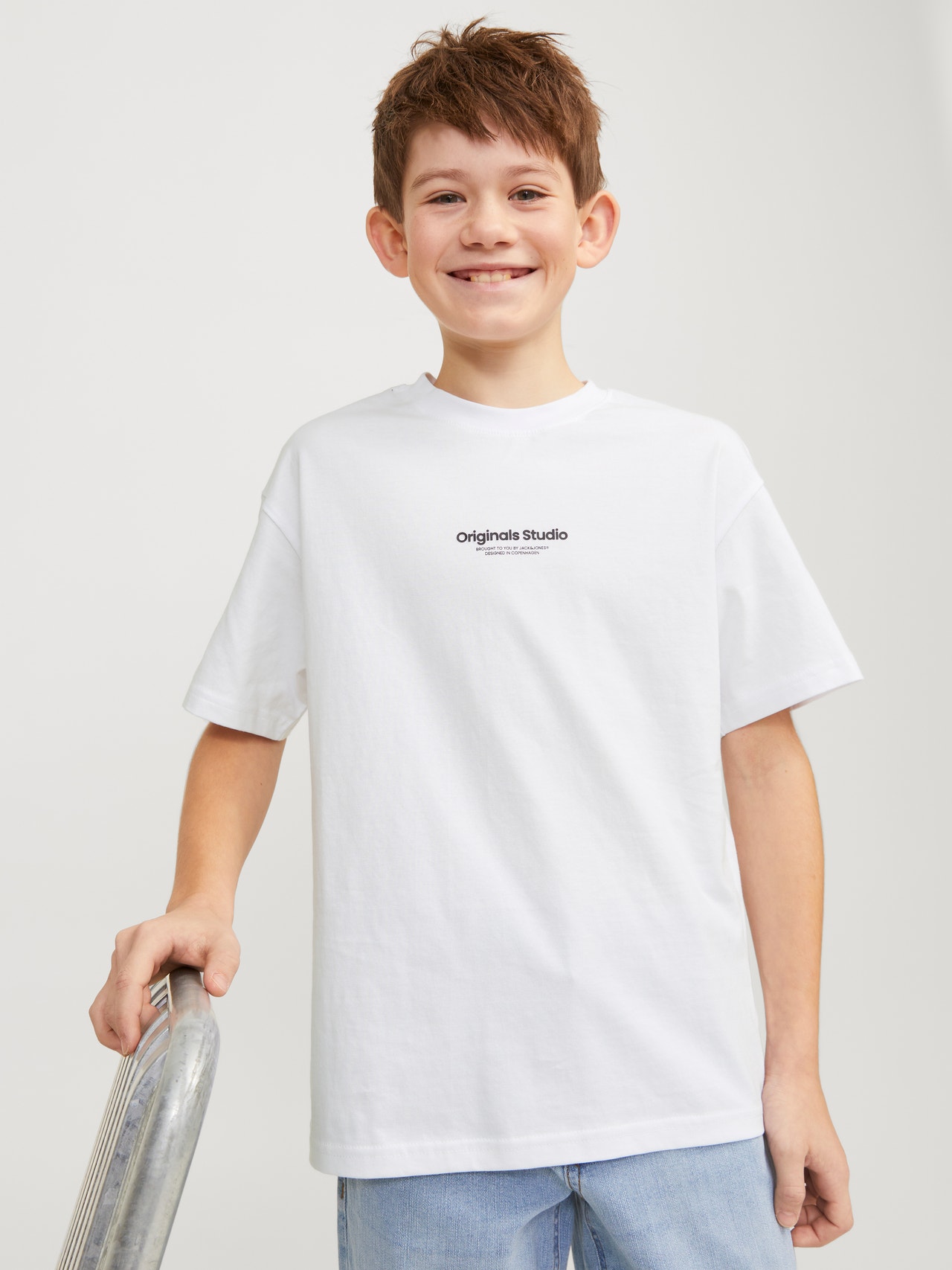 Jack & Jones Spausdintas raštas Marškinėliai For boys -Bright White - 12242827