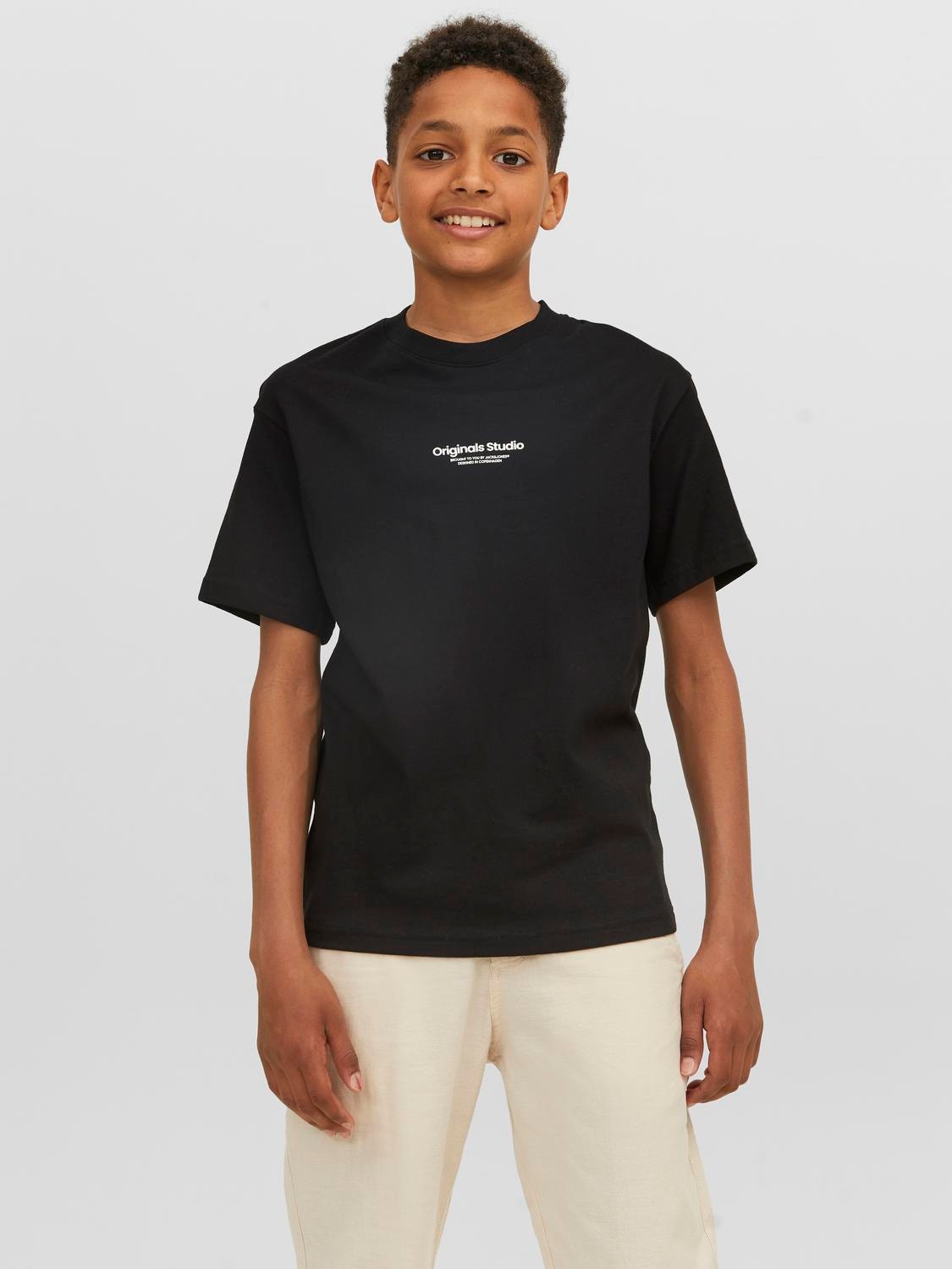 Jack & Jones T-shirt Estampar Para meninos -Black - 12242827