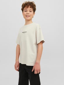 Jack & Jones Nadruk T-shirt Dla chłopców -Moonbeam - 12242827