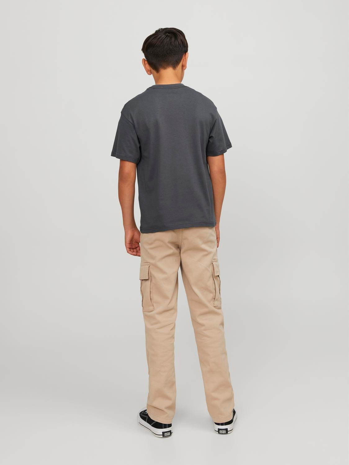 Jack & Jones Nyomott mintás Trikó Ifjúsági -Asphalt - 12242827