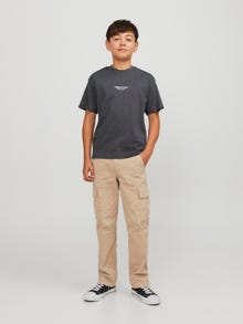 Jack & Jones Trykk T-skjorte For gutter -Asphalt - 12242827