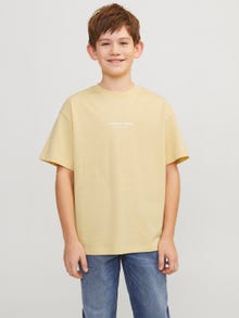 Jack & Jones T-shirt Estampar Para meninos -Italian Straw - 12242827