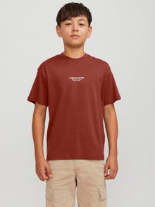 Jack & Jones T-shirt Estampar Para meninos -Brandy Brown - 12242827