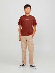 Jack & Jones Printed T-shirt For boys -Brandy Brown - 12242827