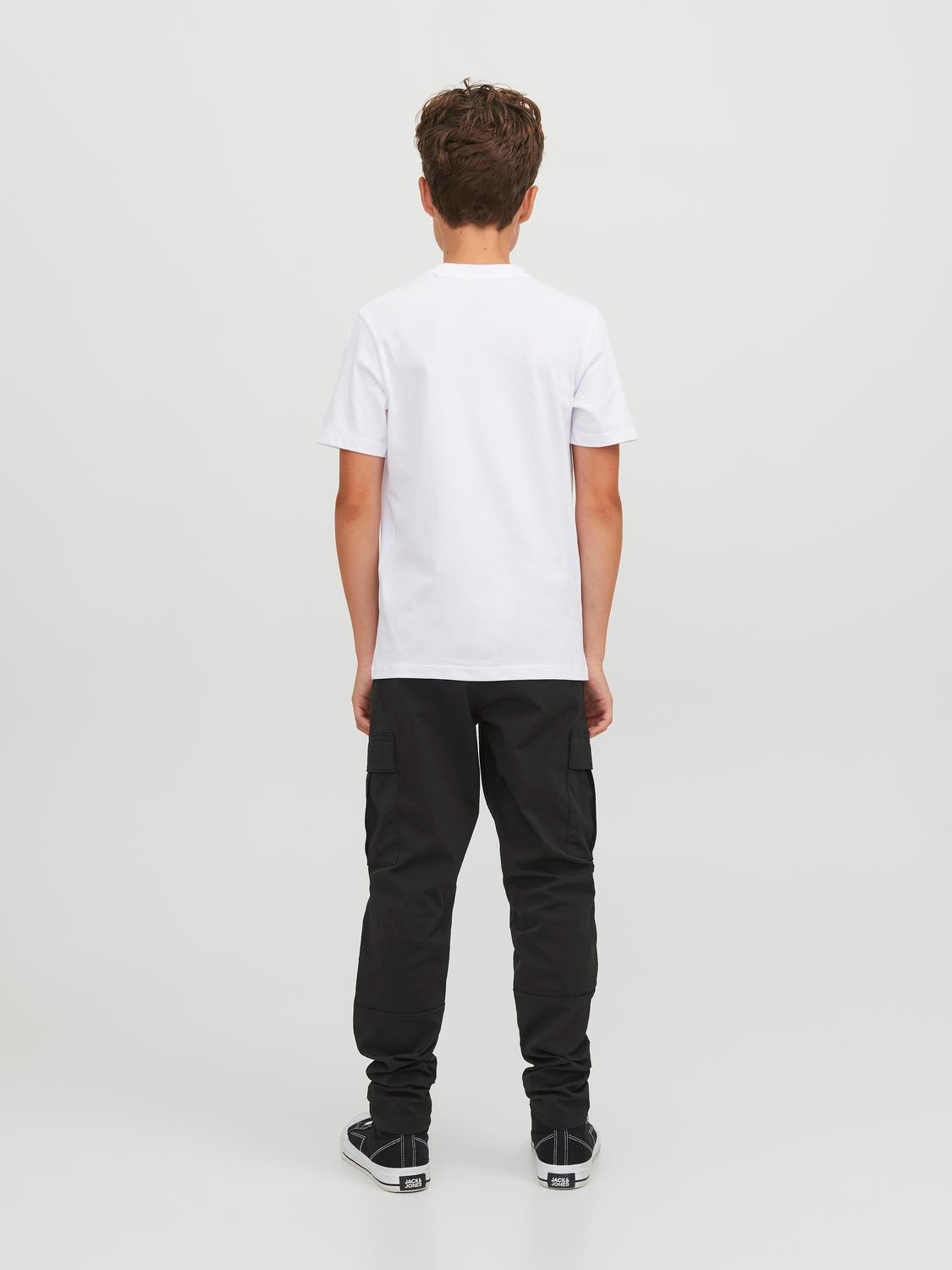 Jack & Jones Foto raštas Marškinėliai For boys -Bright White - 12242845