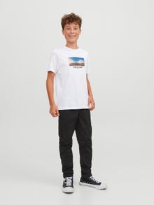 Jack & Jones Foto raštas Marškinėliai For boys -Bright White - 12242845