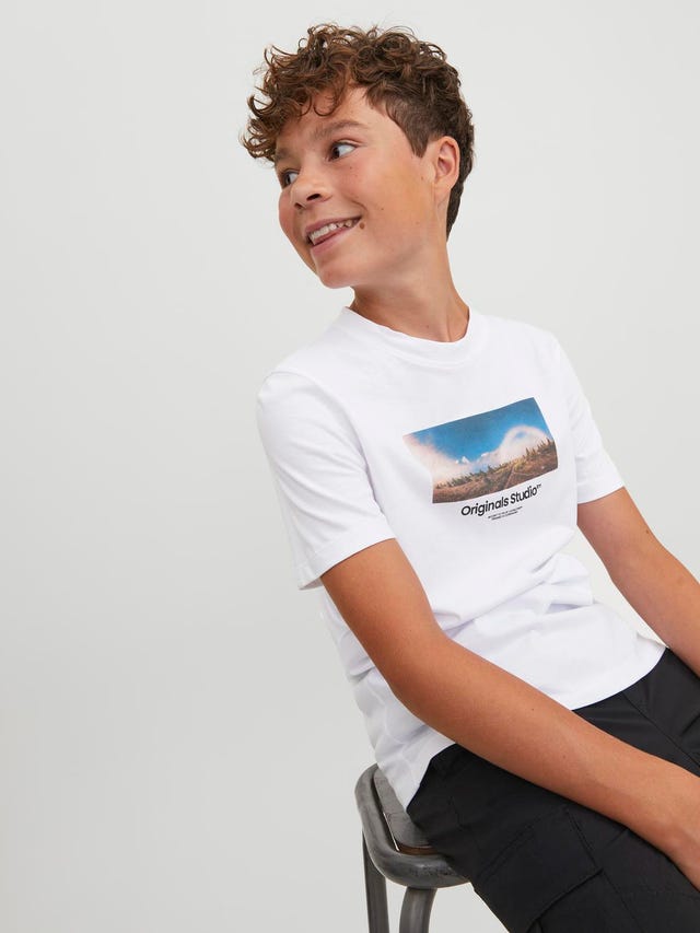 Jack & Jones Z fotonadrukiem T-shirt Dla chłopców - 12242845