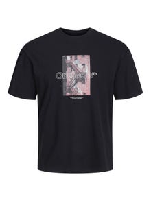 Jack & Jones Fotoprint T-skjorte For gutter -Black - 12242845