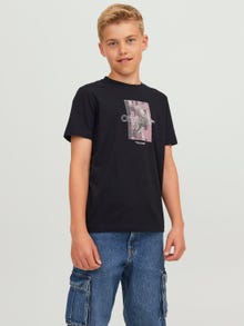 Jack & Jones Fotoprint T-shirt Til drenge -Black - 12242845
