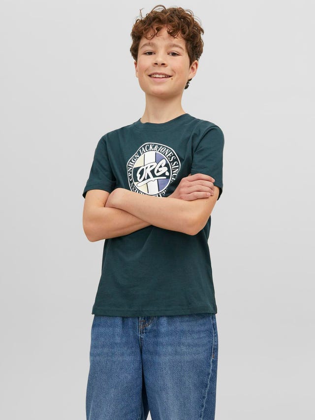 Jack & Jones Nadruk T-shirt Dla chłopców - 12242849