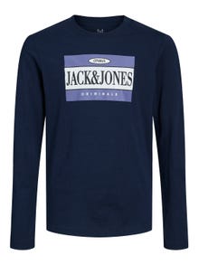 Jack & Jones Logo T-shirt For boys -Navy Blazer - 12242855