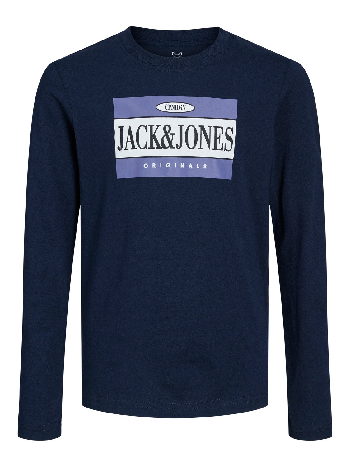 Jack & Jones Logo T-skjorte For gutter -Navy Blazer - 12242855