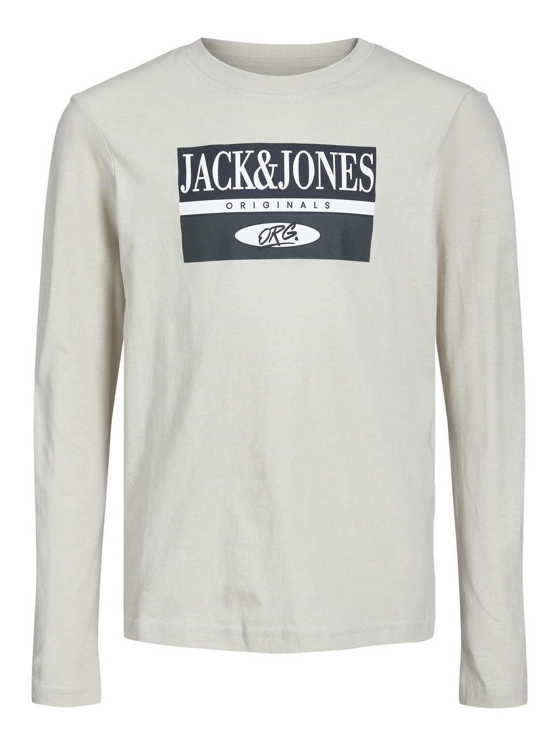 Jack & Jones Logo T-shirt For boys -Moonbeam - 12242855