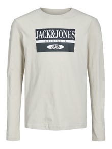 Jack & Jones Logo T-shirt For boys -Moonbeam - 12242855