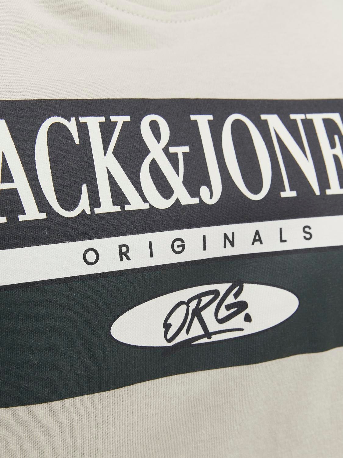 Jack & Jones Logo T-shirt Til drenge -Moonbeam - 12242855