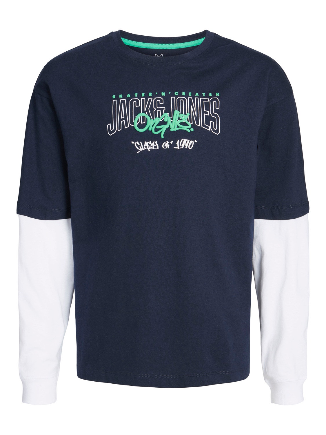 Jack & Jones Printed T-shirt For boys -Navy Blazer - 12242861