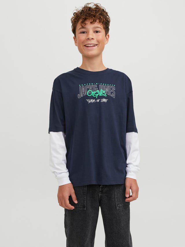 Jack & Jones Nadruk T-shirt Dla chłopców - 12242861