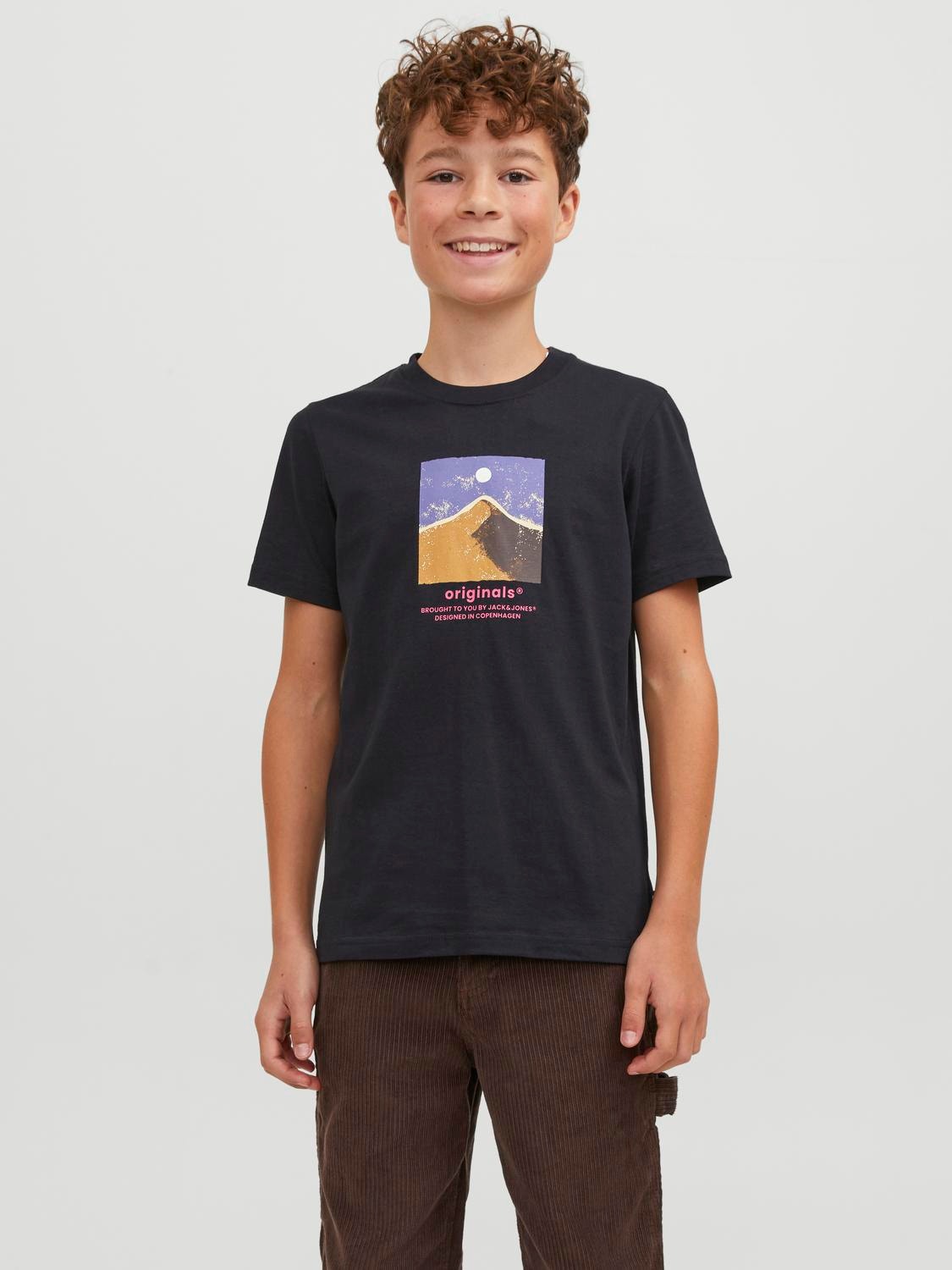 Jack & Jones Camiseta Estampado Para chicos -Black - 12242872