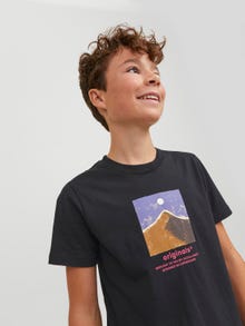 Jack & Jones Printed T-shirt For boys -Black - 12242872