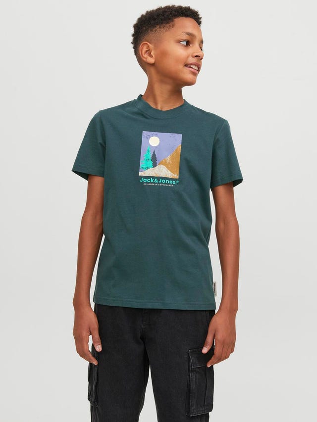 Jack & Jones Nadruk T-shirt Dla chłopców - 12242872