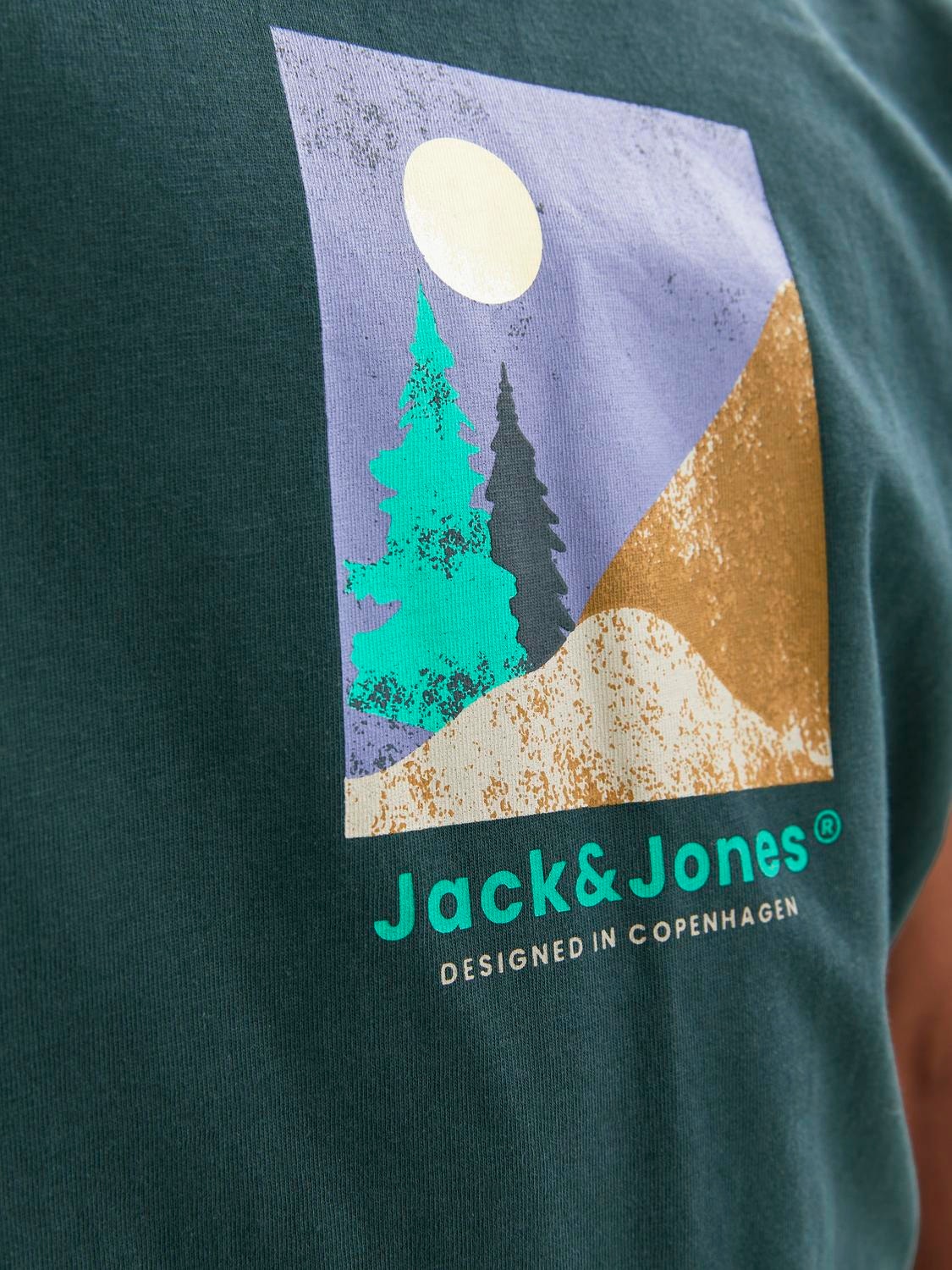 Jack & Jones Nyomott mintás Trikó Ifjúsági -Magical Forest - 12242872