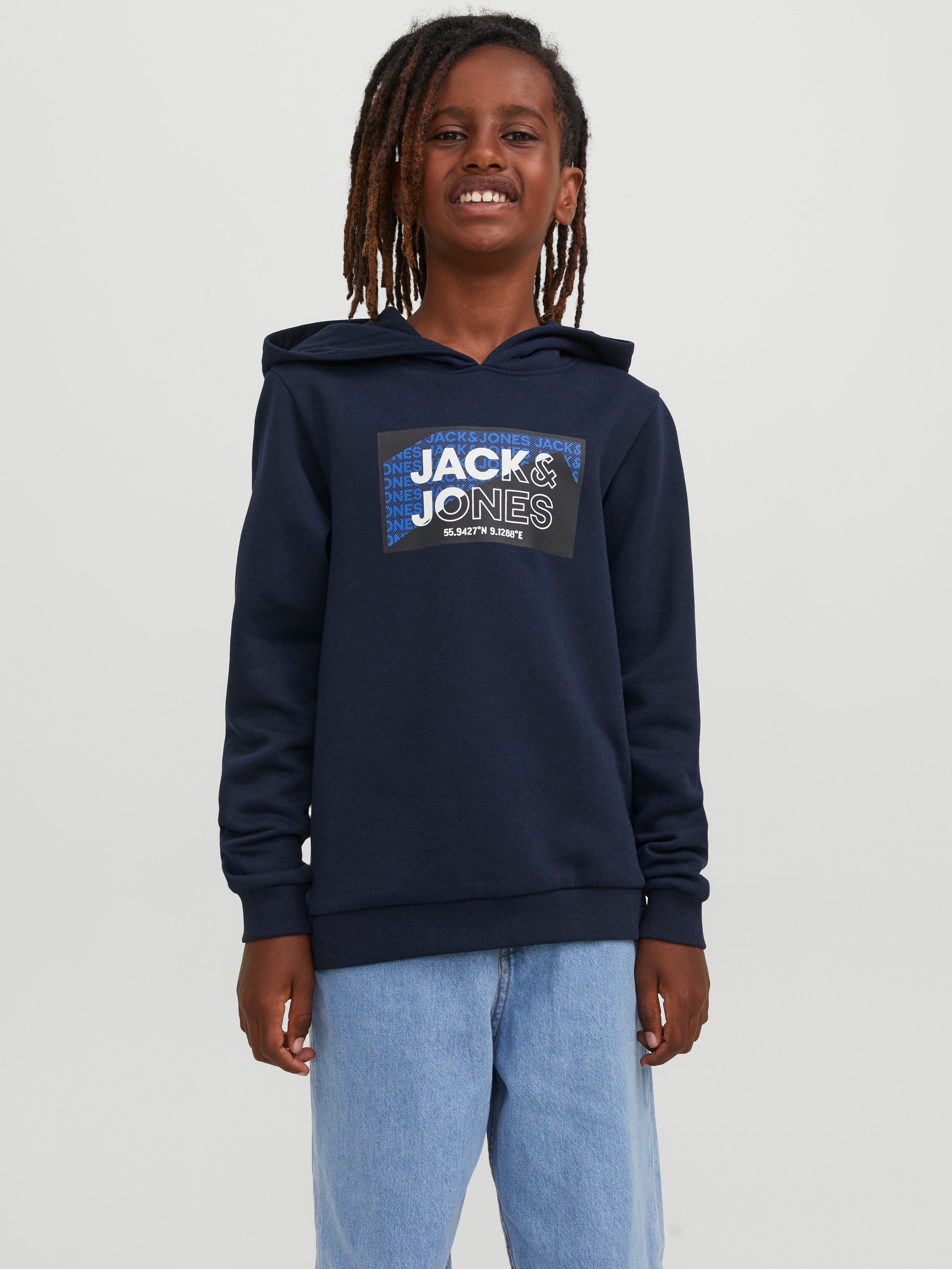 Sweat À Capuche Logo Pour Les Garçons - Jack & Jones - Modalova