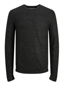 Jack & Jones Striped Crew Neck Jumper -Black - 12243000