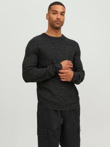 Jack & Jones Gestreift Strickpullover mit Rundhals -Black - 12243000