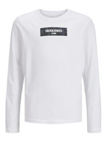 Jack & Jones Logo T-shirt Til drenge -White - 12243038