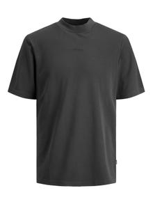 Jack & Jones Logo Pyöreä pääntie T-paita -Black Sand - 12243136