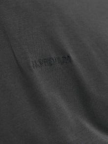 Jack & Jones Logotipas Apskritas kaklas Marškinėliai -Black Sand - 12243136