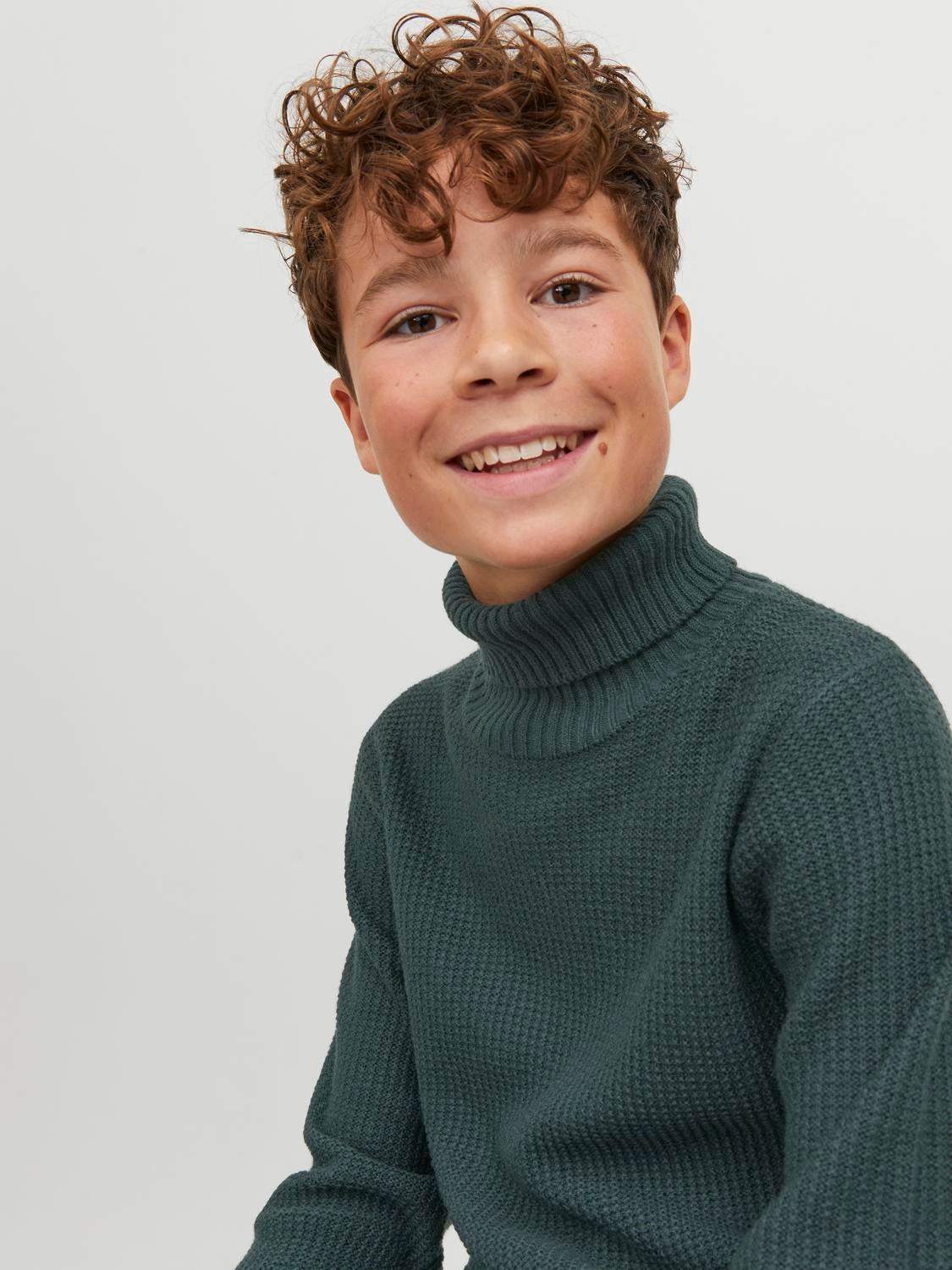 Boys roll clearance neck jumper