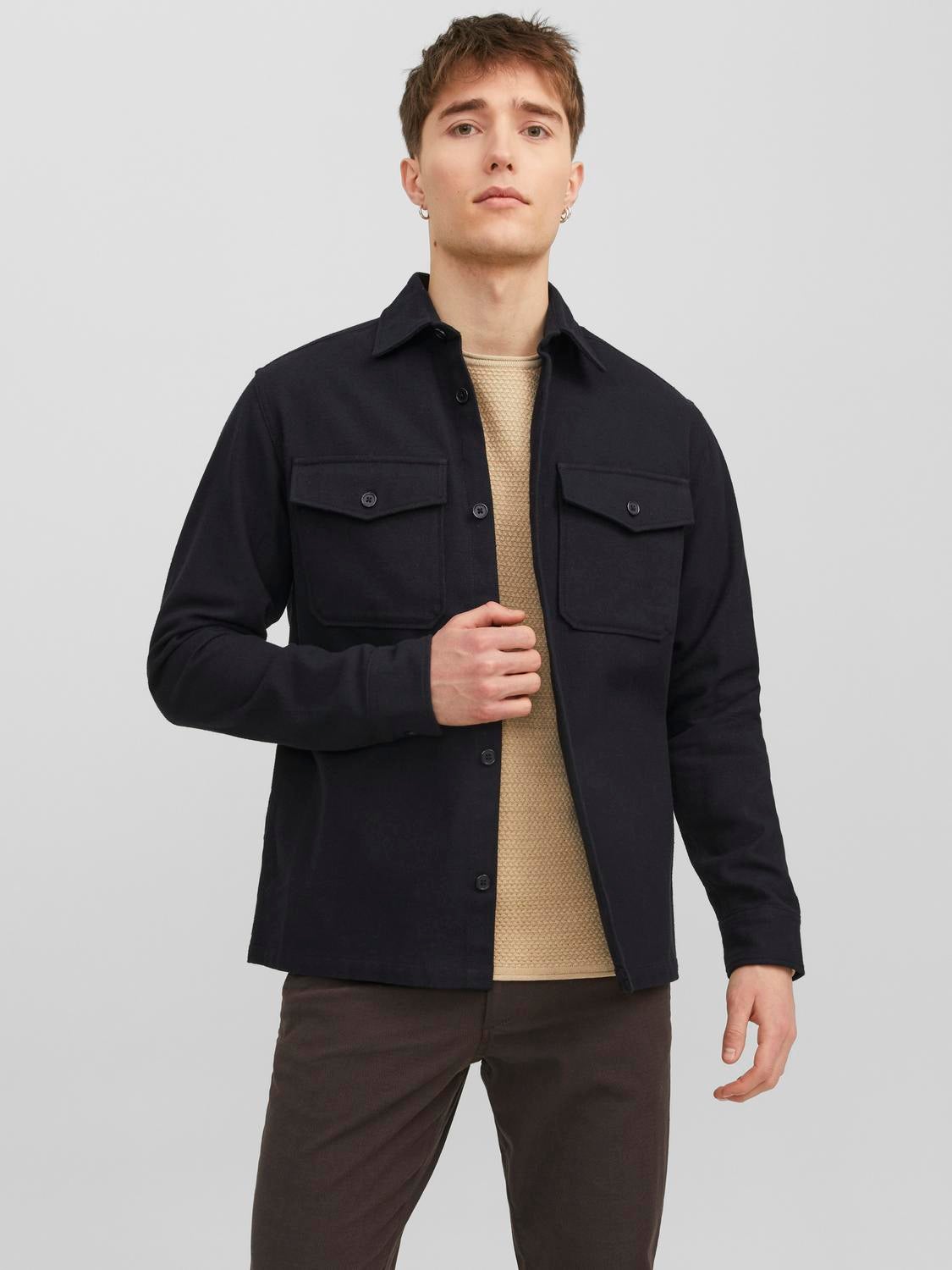 Comfort Fit Overshirt | Black | Jack & Jones®