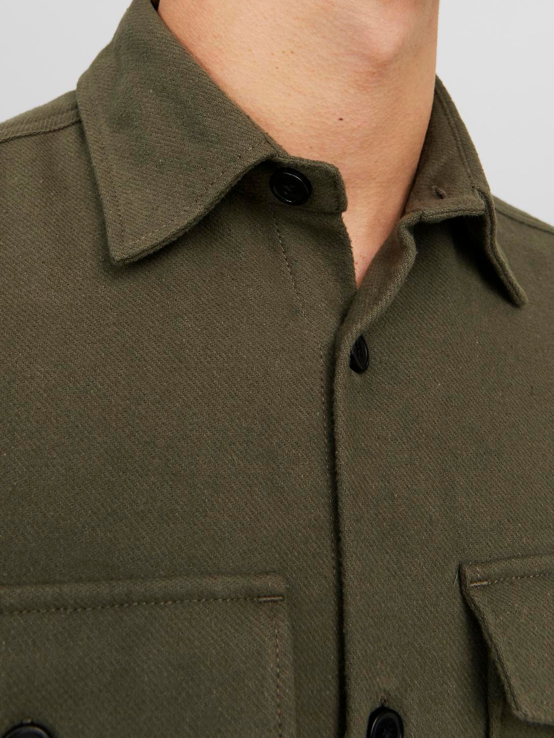 Jack & Jones Comfort Fit Overshirt -Grape Leaf - 12243296