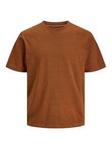 Jack & Jones Ensfarvet Crew neck T-shirt -Emperador - 12243394