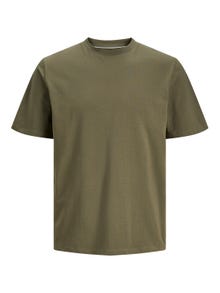 Jack & Jones Plain Crew neck T-shirt -Grape Leaf - 12243394