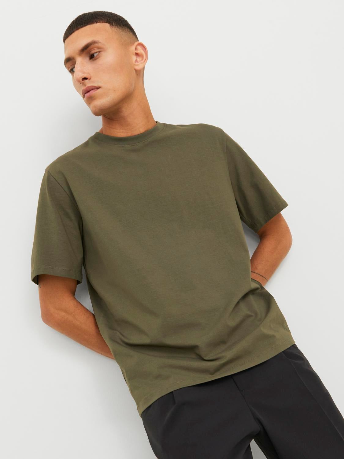 Jack & Jones Plain Crew neck T-shirt - 12243394