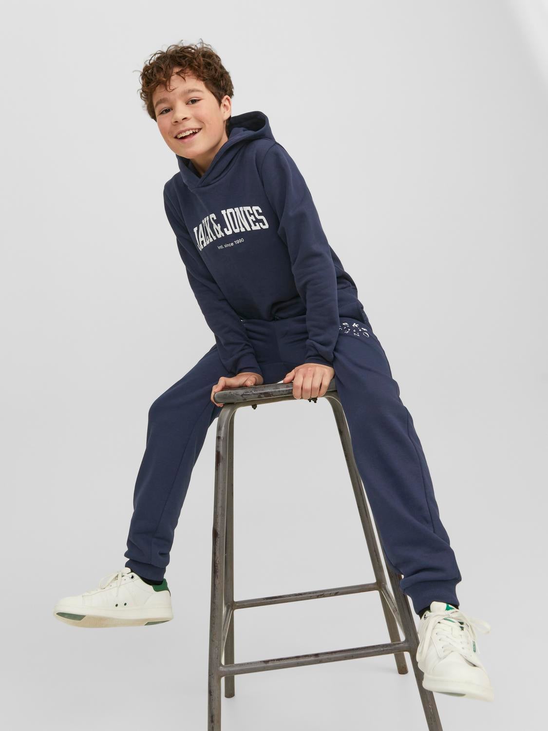 Boys joggers navy hot sale