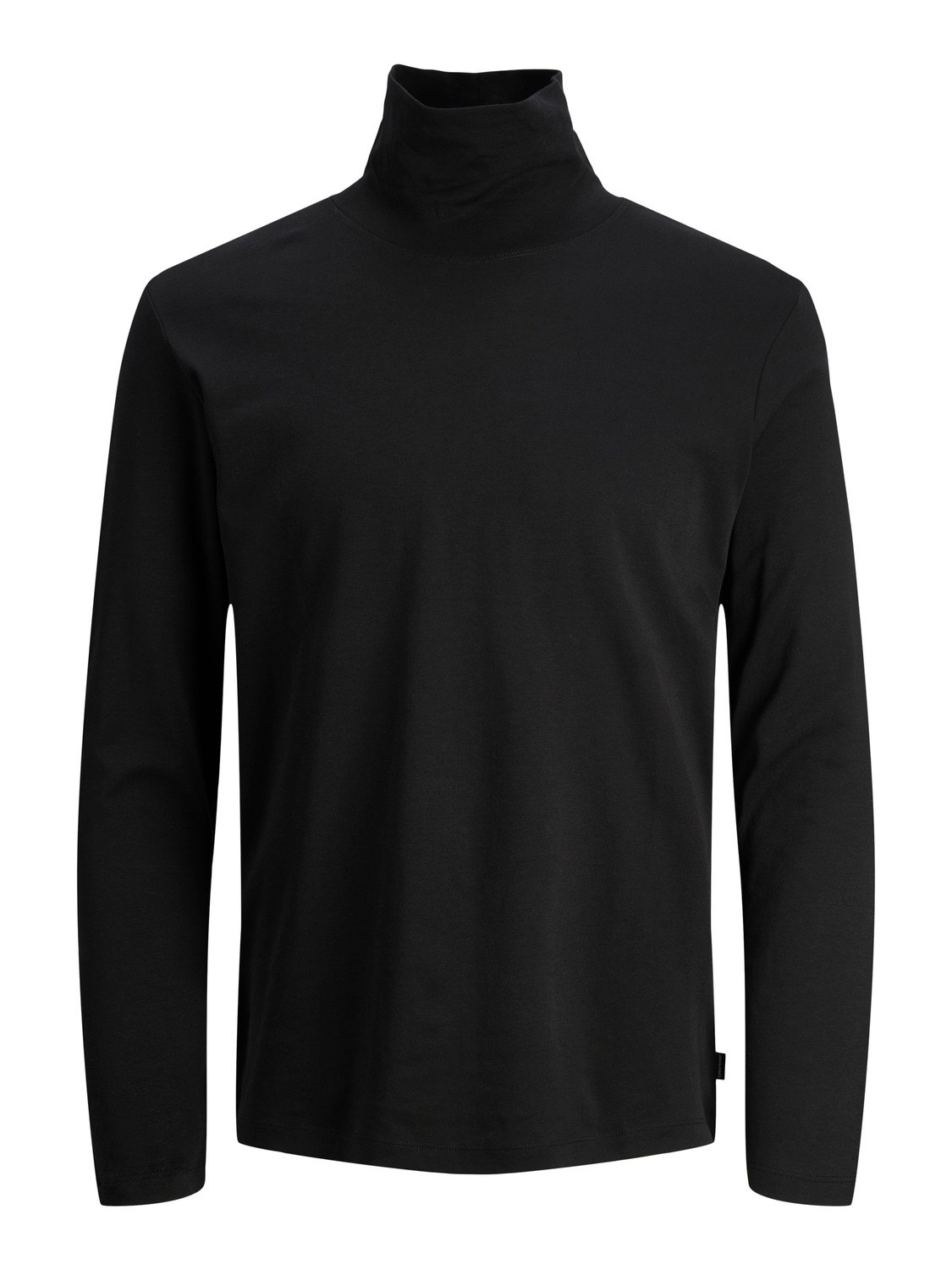 Jack & Jones Enfärgat Polokrage T-shirt -Black - 12243471