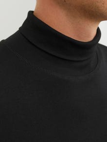 Jack & Jones Vanlig Rullekrage T-skjorte -Black - 12243471