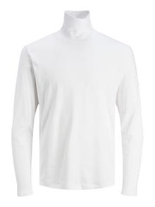 Jack & Jones Camiseta Liso De cuello vuelto -White - 12243471