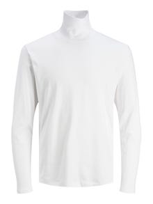 Jack & Jones Vanlig Rullekrage T-skjorte -White - 12243471