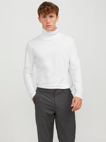 Jack & Jones Einfarbig Rollkragen T-shirt -White - 12243471
