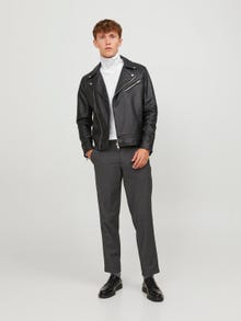 Jack & Jones Bez vzoru Rulový límec Tričko -White - 12243471