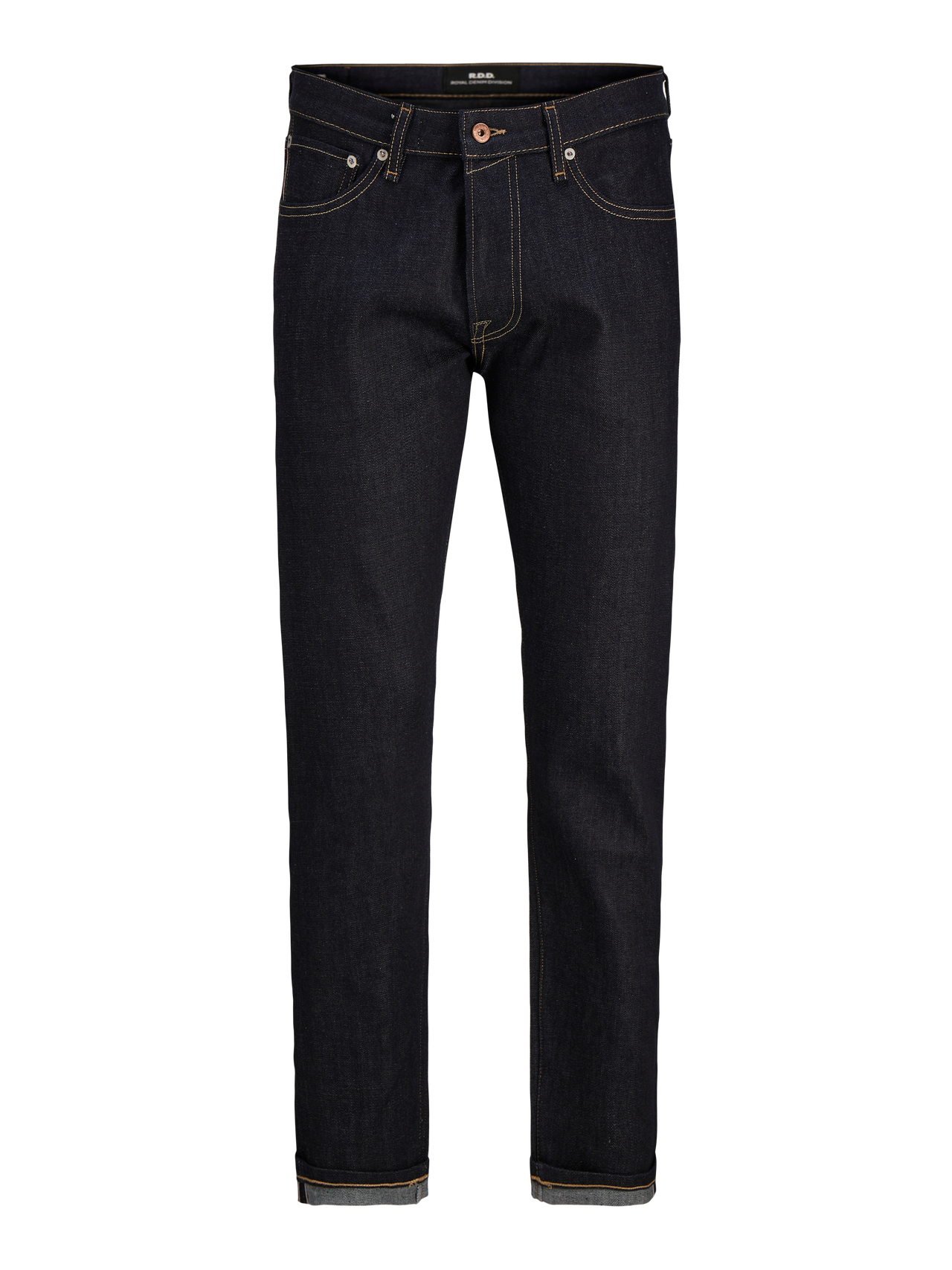 Jack & Jones RDD Royal RI 324 Selvedge Relaxed Fit Farmer -Blue Denim - 12243487