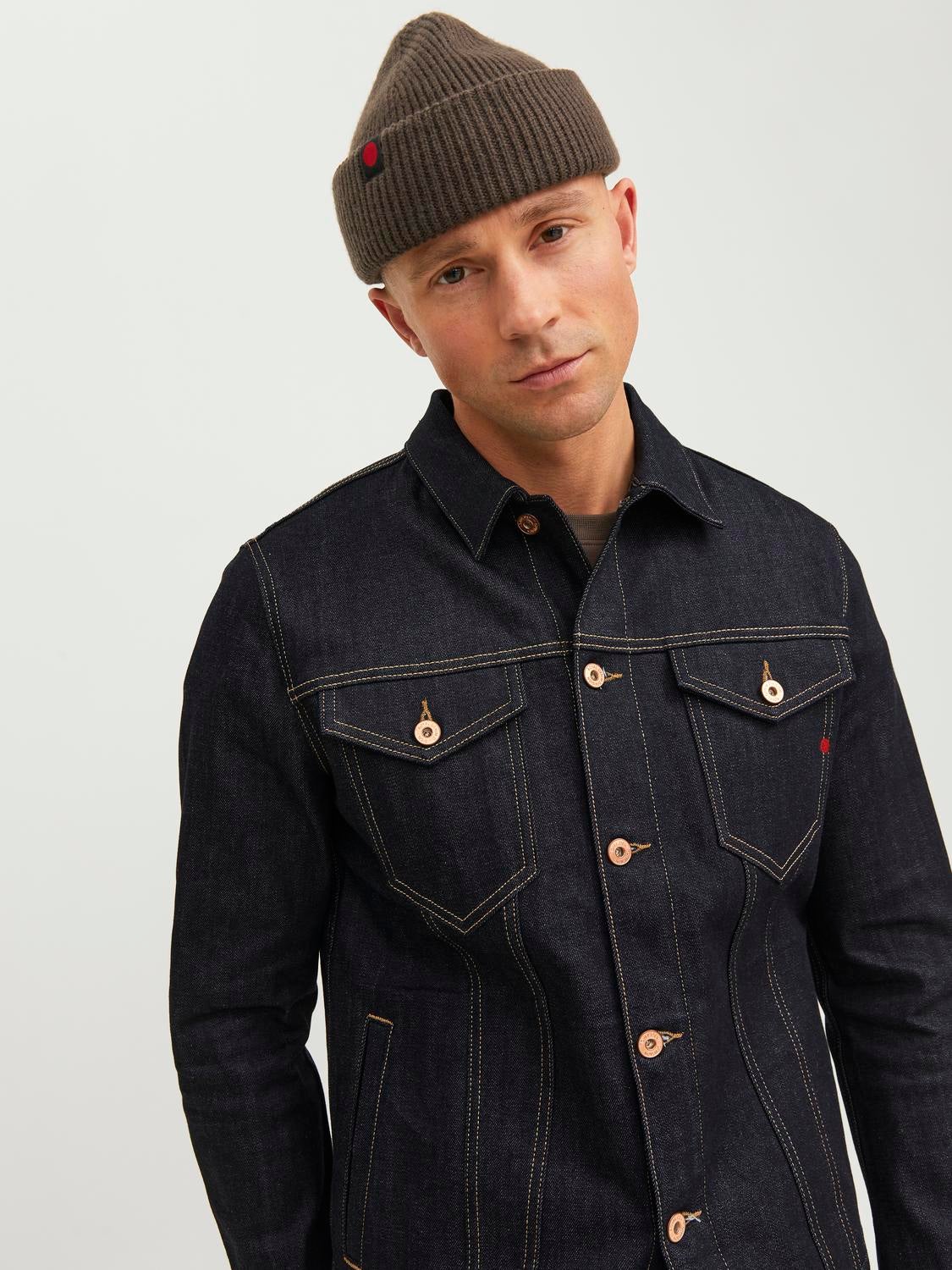Buy Jack & Jones men textured denim jacket denim black Online | Brands For  Less